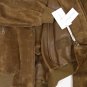 SALVATORE FERRAGAMO JACKET $3495 OLIVE BROWN CALFSKIN LOGO BOMBER LG 52e NEW