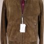 SALVATORE FERRAGAMO JACKET $3495 OLIVE BROWN CALFSKIN LOGO BOMBER LG 52e NEW