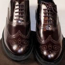TOD'S SHOES $675 BORDEAUX WING-TIP TOE ORNAMENTED COMFORT OXFORDS 12 45e NEW