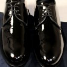PRADA SHOES $890 BLACK PATENT LEATHER ROUND TOE FORMAL DERBY 9D 42 NEW