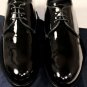 PRADA SHOES $890 BLACK PATENT LEATHER ROUND TOE FORMAL DERBY 9D 42 NEW