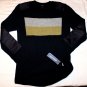 MIHARAYASUHIRO SWEATER $695 NAVY COLOR BLOCK 100%WOOL CREWNECK JUMPER M 50e NEW
