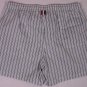 THOM BROWNE SWIMSUIT $280 GRAY/WHITE STRIPE LOGO BEACHWEAR SWIM TRUNKS LG 3 NEW