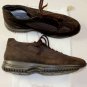SANTONI SHOES $495 DK BROWN SUEDE/MESH LOGO EMBOSSED AIRWALK TRAINER 10 43 NEW