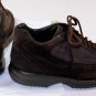 SANTONI SHOES $495 DK BROWN SUEDE/MESH LOGO EMBOSSED AIRWALK TRAINER 10 43 NEW