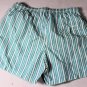KITON SWIMSUIT $425 TEAL CANDY STRIPED LOGO EMBROIDERED RESORT TRUNKS M 50 NEW