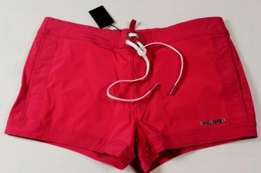 DSQUARED2 SWIM TRUNKS $445 FUCHSIA LOGO ORNAMENTED SWIMSUIT BEACHWEAR SM 48e NEW