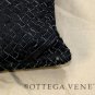BOTTEGA VENETA PILLOW SET $860 BLACK INTRECCIATO LINEN SQUARE PILLOW NEW