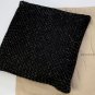 BOTTEGA VENETA PILLOW SET $860 BLACK INTRECCIATO LINEN SQUARE PILLOW NEW