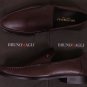 BRUNO MAGLI SHOES $545 DK BROWN LOGO ORNAMENT HANDMADE GRAVATO LOAFER 11 44e NEW