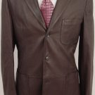 LORO PIANA COAT $3995 DARK MOCHA BROWN 100%LAMBSKIN 3-BTN BLAZER 40R 50e NEW