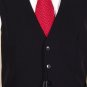 DOLCE & GABBANA VEST $675 SOLID BLACK WOOL LOGO BRACE WAISTCOAT GILET 40 50e NEW