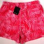 KITON SWIMSUIT $425 RED/PINK FLORAL PRINT LOGO EMBROIDERED TRUNKS MED 50 NEW