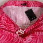KITON SWIMSUIT $425 RED/PINK FLORAL PRINT LOGO EMBROIDERED TRUNKS MED 50 NEW