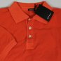 KITON POLO SHIRT $525 ORANGE 3-BTN HANDMADE FITTED POLO SHIRT MEDIUM 50e NEW