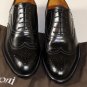 A. TESTONI SHOES $740 BLACK WING TIP HANDMADE OXFORD DRESS SHOES 10.5 43.5e NEW
