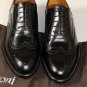 A. TESTONI SHOES $740 BLACK WING TIP HANDMADE OXFORD DRESS SHOES 10.5 43.5e NEW