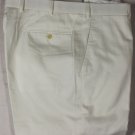 ISAIA PANTS $640 WHITE COTTON/CASHMERE LUXURY SUMMER SLACKS TROUSERS 32 48e NEW