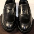 TOD'S SHOES $645 BLACK LOGO EMBOSSED SPLIT TOE ESQUIRE PENNY LOAFER 12 45e NEW