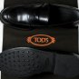 TOD'S SHOES $645 BLACK LOGO EMBOSSED SPLIT TOE ESQUIRE PENNY LOAFER 12 45e NEW