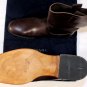 PRADA SHOES $1150 DARK BROWN STACKED HEEL PULL UP CALF BOOTS 10 43e NEW