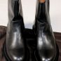GUCCI SHOES $890 BLACK LEATHER LOGO EMBOSSED HEEL LUG SOLE ANKLE BOOTS 9 42 NEW