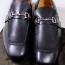 GUCCI SHOES $640 INK BLUE CALFSKIN HORSEBIT ORNAMENT VAMP LOAFER 11.5 44.5e NEW