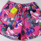 ETRO SWIM TRUNKS $350 PINK/BLUE TROPIC PRINT LOGO BEACHWEAR SWIMSUIT MED 50e NEW
