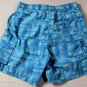 LORO PIANA SWIMSUIT $395 LT. BLUE FLORAL LOGO BEACHWEAR SWIM TRUNKS SM 48e NEW