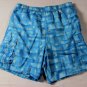 LORO PIANA SWIMSUIT $395 LT. BLUE FLORAL LOGO BEACHWEAR SWIM TRUNKS SM 48e NEW