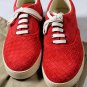 BOTTEGA VENETA SHOES $630 RED EDOARDO INTERECCIATO SUEDE TRAINERS 13 46e NEW