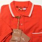 LORO PIANA REGATTA POLO $495 ORANGE CONTRAST ACCENT STRIPE PIQUE POLO XL 54 NEW