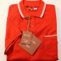 LORO PIANA REGATTA POLO $495 ORANGE CONTRAST ACCENT STRIPE PIQUE POLO XL 54 NEW