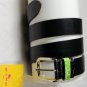 ETRO BELT $385 BLACK CALFSKIN CROCODILE ACCENT LOGO EMBOSSED BUCKLE 40 100cm NEW