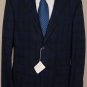 BRUNELLO CUCINELLI JACKET $2350 NAVY/GREEN MADRAS CHECK 3-BTN BLAZER 46R 56e NEW