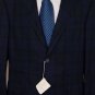 BRUNELLO CUCINELLI JACKET $2350 NAVY/GREEN MADRAS CHECK 3-BTN BLAZER 46R 56e NEW