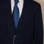 BRUNELLO CUCINELLI JACKET $2350 NAVY/GREEN MADRAS CHECK 3-BTN BLAZER 46R 56e NEW