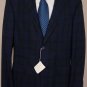 BRUNELLO CUCINELLI JACKET $2350 NAVY/GREEN MADRAS CHECK 3-BTN BLAZER 46R 56e NEW