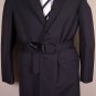 PRADA COAT $2295 DARK BROWN/NAVY CHECK BELTED WINTER TRENCH COAT XL 54e NEW
