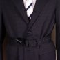 PRADA COAT $2295 DARK BROWN/NAVY CHECK BELTED WINTER TRENCH COAT XL 54e NEW
