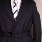 PRADA COAT $2295 DARK BROWN/NAVY CHECK BELTED WINTER TRENCH COAT XL 54e NEW