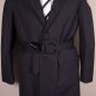 PRADA COAT $2295 DARK BROWN/NAVY CHECK BELTED WINTER TRENCH COAT XL 54e NEW