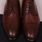GIORGIO ARMANI SHOES $790 DARK BROWN TOE ORNAMENTED CAP TOE DERBY 11 44e NEW