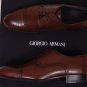 GIORGIO ARMANI SHOES $790 DARK BROWN TOE ORNAMENTED CAP TOE DERBY 11 44e NEW