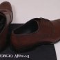 GIORGIO ARMANI SHOES $790 DARK BROWN TOE ORNAMENTED CAP TOE DERBY 11 44e NEW