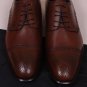 GIORGIO ARMANI SHOES $790 DARK BROWN TOE ORNAMENTED CAP TOE DERBY 11 44e NEW