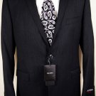 DOLCE & GABBANA SUIT $2165 BLACK 2BTN PINSTRIPE MARTINI 100%WOOL SUIT 42 52e NEW