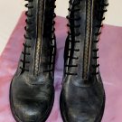 ESQUIVEL SHOES $1200 BLACK SCABBED LEATHER HANDMADE BATTALION HI BOOT 11 44 NEW