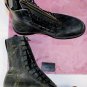 ESQUIVEL SHOES $1200 BLACK SCABBED LEATHER HANDMADE BATTALION HI BOOT 11 44 NEW