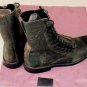ESQUIVEL SHOES $1200 BLACK SCABBED LEATHER HANDMADE BATTALION HI BOOT 11 44 NEW